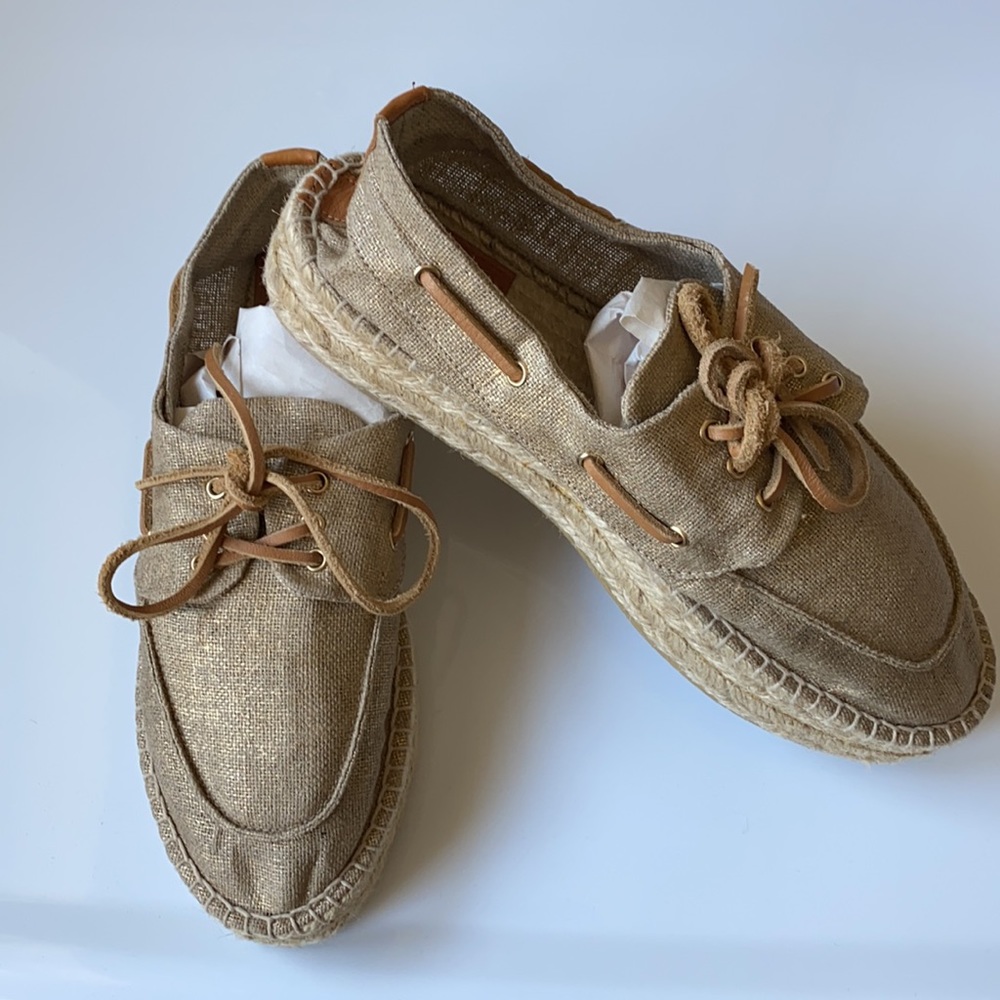 ☀️Tory Burch Gold Canvas Blanton Espadrilles☀️